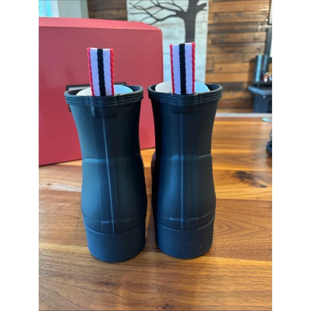 NEW Hunter Women’s Original Short Black  Play Wedge Rain Boot Size 11